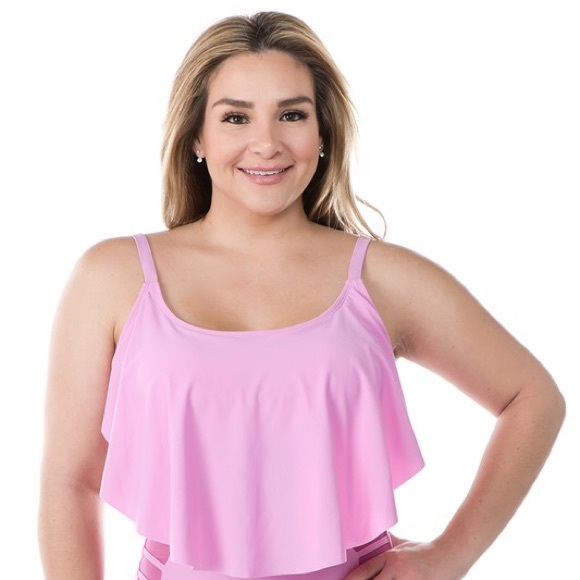 Plus Pink Swimsuit - Picture 3 of 6